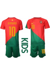 Portugal Bernardo Silva #10 Babyklær Hjemme Fotballdrakt til barn VM 2022 Korte ermer (+ Korte bukser)
